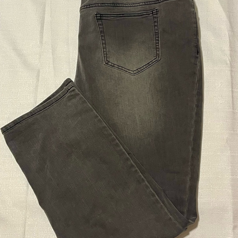 Slate Gray Straight Leg Women's Jeans